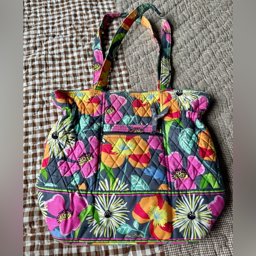 SOLD Vera Bradley Jazzy Blooms 2013 Tote Shoulder Purse RETIRED EXCELLENT
